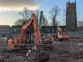 building work at Crewe site